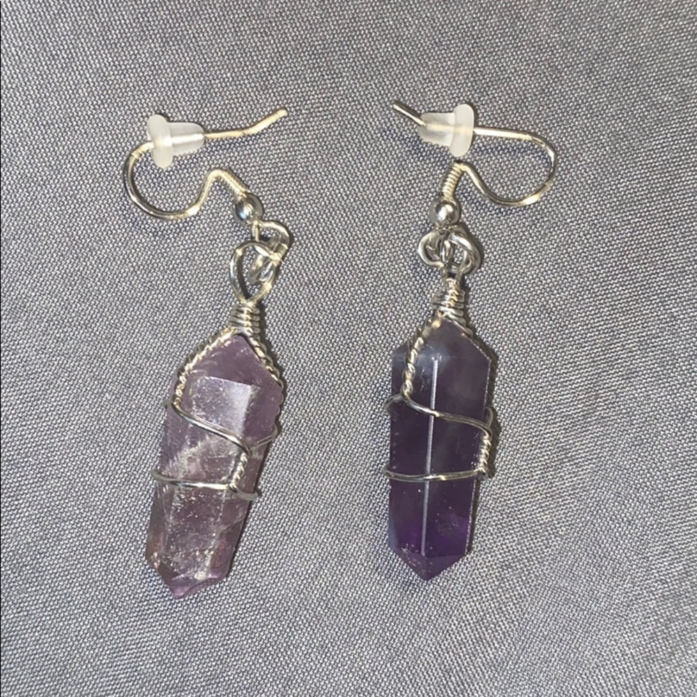 Amethyst Crystal Earrings